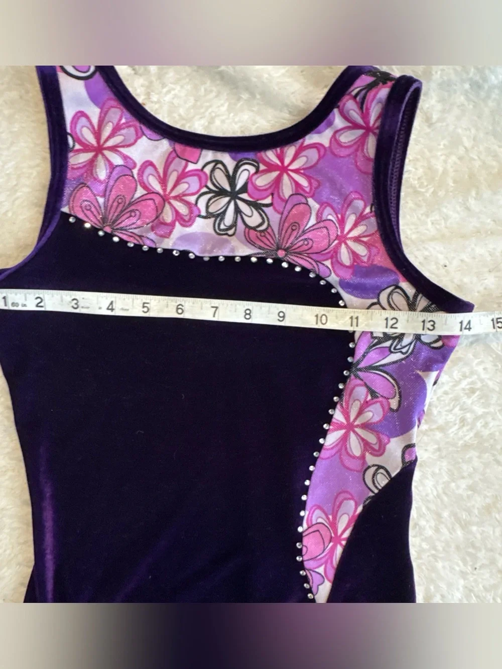 GK Elite Girls Gymnastic Leotard Shiny w/Rhinestones
